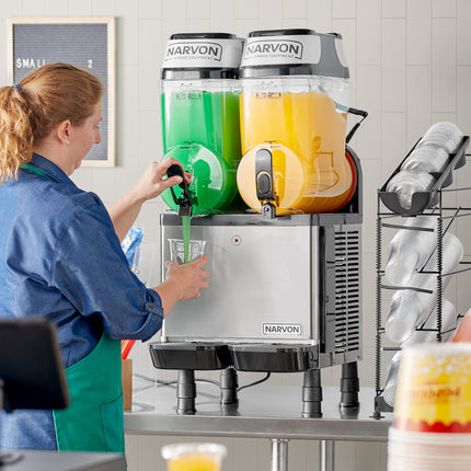 Máy làm đá xay / slushy đôi rót tay Narvon SM2 11 lít mỗi bồn - 115V