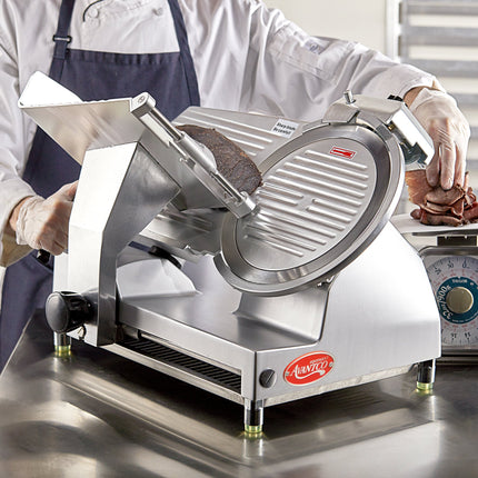 Máy thái thịt cấp liệu trọng lực thủ công Avantco SL512 30 cm - 1/2 HP