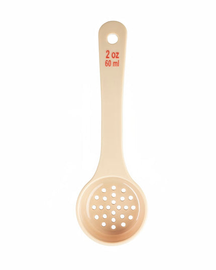 Thìa Chia Phần Có Lỗ Tablecraft 10643 59 ml Tay Cầm Ngắn - Polycarbonate, Màu Be