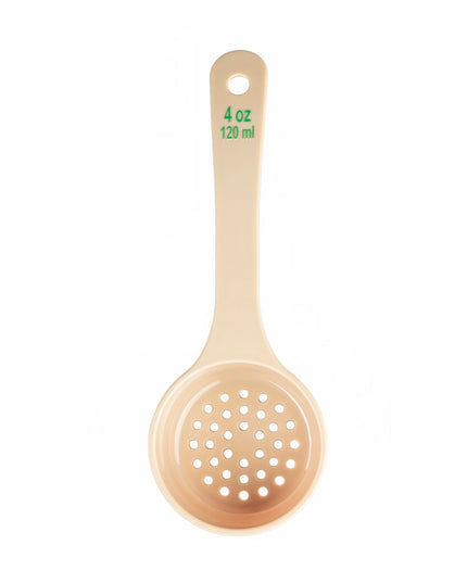 Thìa Chia Phần Có Lỗ Tablecraft 10651 118 ml Tay Cầm Ngắn - Polycarbonate, Màu Be