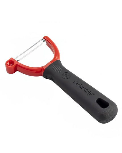 Tablecraft 10996 "Y" Peeler w/ Straight Edge, Ergonomic Soft Grip Handle