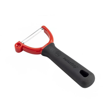 Tablecraft 10996 "Y" Peeler w/ Straight Edge, Ergonomic Soft Grip Handle