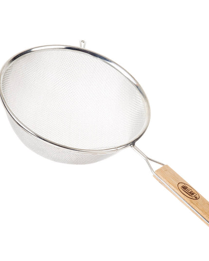 Rây Lọc Lưới Trung Bình Tablecraft 88 20.3 cm Tay Cầm Gỗ, Mạ Thiếc, Đơn