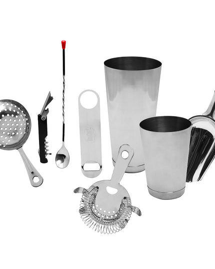 Bộ Bình Lắc Cocktail Tablecraft BARKIT1 8 Món - Bạc