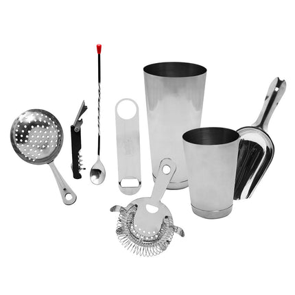 Bộ Bình Lắc Cocktail Tablecraft BARKIT1 8 Món - Bạc