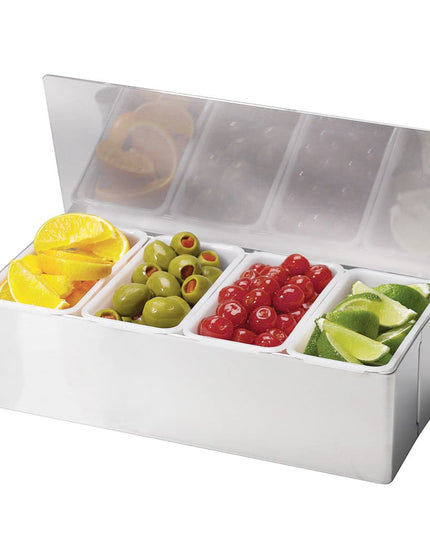 Khay Trang Trí Quầy Bar Tablecraft H1604 4 Ngăn - Nắp Phẳng Bản Lề