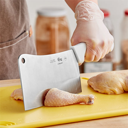 Dao chặt thịt thép không gỉ Choice cán trắng 22 cm