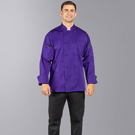 Áo bếp tay dài nhẹ Uncommon Chef Pulse unisex màu nho 0706 - Size 2XL