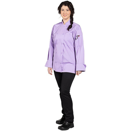 Áo bếp unisex tay dài màu tím lilac Uncommon Chef Pulse 0706 - Size 2XL