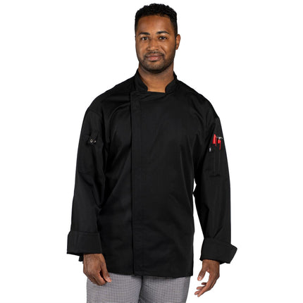Áo bếp trưởng nhẹ thoáng khí Uncommon Chef Endeavor Pro Vent unisex màu đen lưng lưới 0704 - L