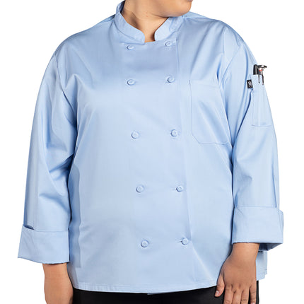 Áo bếp nữ tay dài tùy chỉnh lưng lưới màu xanh da trời Uncommon Chef Tempest Pro Vent 0702 - 2XL