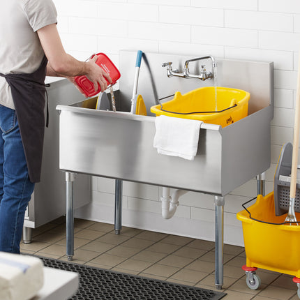 Bồn rửa công nghiệp 1 ngăn Regency 91 cm với chậu 91 x 61 x 33 cm