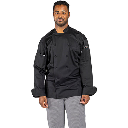 Áo bếp unisex tay dài màu đen lưng lưới Uncommon Chef Vigor Pro Vent 0705 - Size 2XL