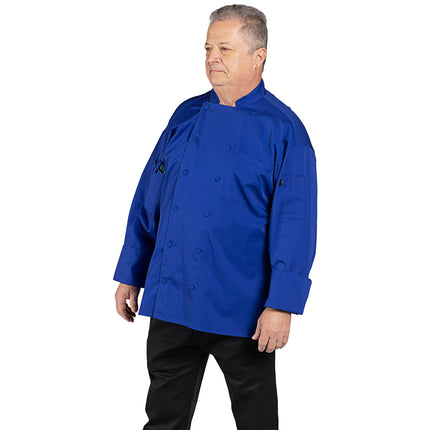 Áo bếp tay dài lưng lưới Uncommon Chef Vigor Pro Vent unisex 0705 - Màu xanh dương đậm, Size 2XL