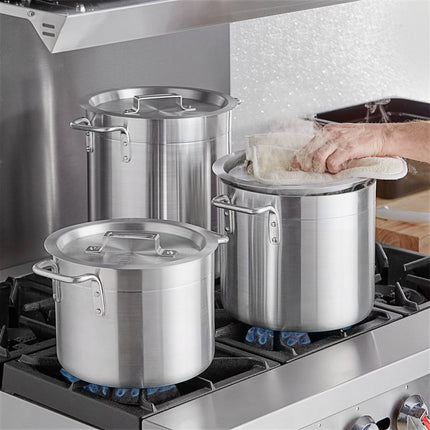 Bộ nồi nấu nước dùng bằng nhôm Choice 6 món gồm nồi 8, 12, 16 qt kèm nắp