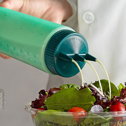 Bình bóp nước sốt nhựa xanh lá Vollrath Traex® Color-Mate™ 710 ml Tri Tip™ miệng rộng - 3324C-191