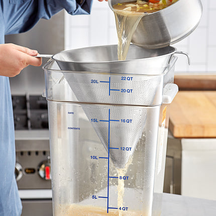 Phễu lọc côn inox liền khối dày Choice 28 cm