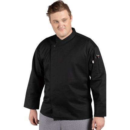 Áo bếp trưởng tay dài Uncommon Chef Santorini unisex màu đen tùy chỉnh 0489 - 2XL