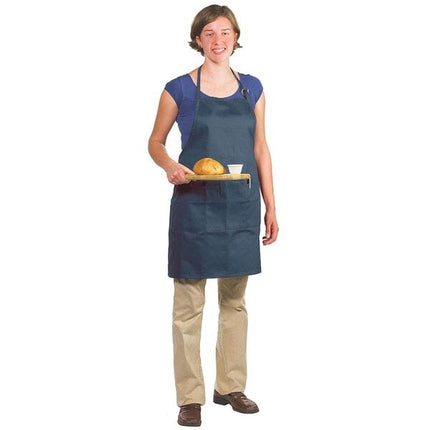 Tạp dề yếm dài vải poly-cotton có thể tùy chỉnh Chef Revival xanh navy, 1 túi