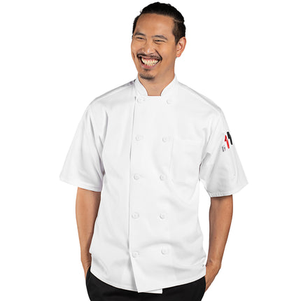 Áo bếp tay ngắn unisex có thể tùy chỉnh Uncommon Chef Tingo màu trắng 0497 - 2XL