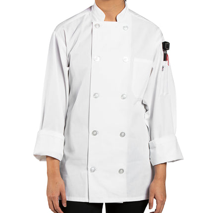 Áo bếp tay dài trắng Uncommon Chef Classic 0413 10 nút - Cỡ 2XL