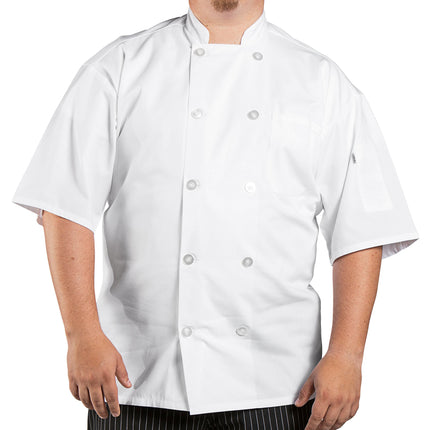 Áo bếp Uncommon Chef Delray Pro Vent 0421 unisex Lightweight trắng tùy chỉnh Short tay áo áo bếp Mesh Back - M