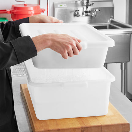 Bộ hộp lọc nước / ngâm dụng cụ nhựa polypropylene Choice 51 x 38 x 18 cm màu trắng