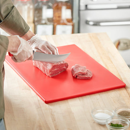 Thớt nhựa polyethylene đỏ Choice 51 x 38 x 1,3 cm