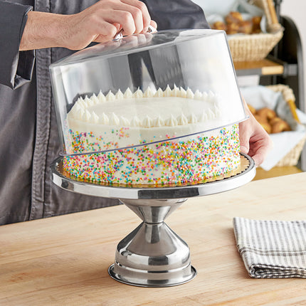 Đế bánh thép không gỉ có nắp vòm trong suốt Choice 33 cm