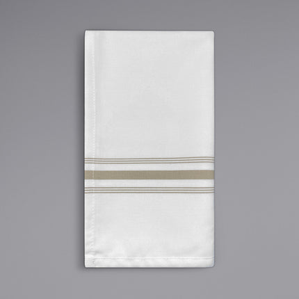 Khăn ăn vàng gold bằng polyester 100% sọc Oxford Super Blend 46 cm x 56 cm - Gói 12 cái