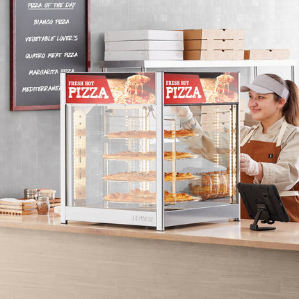 Tủ giữ ấm pizza tùy chỉnh giá xoay 4 tầng ServIt PDW18D1 46 cm