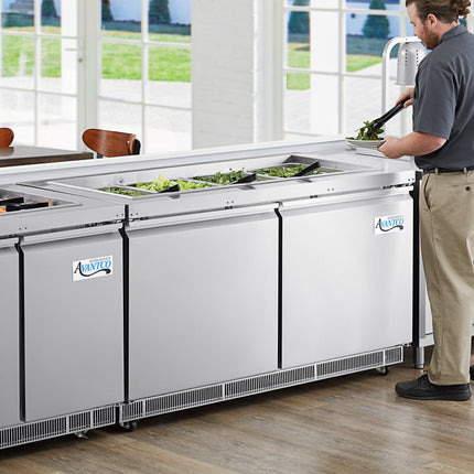 Bàn salad bar lạnh thép không gỉ Avantco SS-CFT-60-HC 152 cm