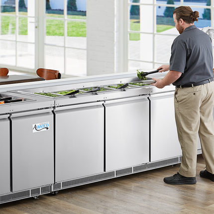Quầy salad / bàn giữ lạnh thực phẩm thép không gỉ Avantco SS-CFT-72-HC 183 cm