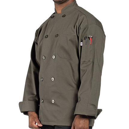 Áo bếp tay dài màu ô liu Uncommon Chef Orleans 0488 - Cỡ 2XL