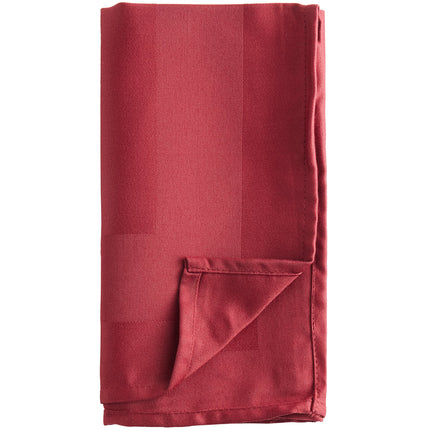 Khăn ăn đỏ booc-đô bằng polyester 100% viền satin Oxford 51 cm x 51 cm - Thùng 300 cái