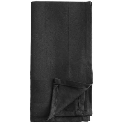 Khăn ăn đen bằng polyester 100% viền satin Oxford 51 cm x 51 cm - Thùng 300 cái