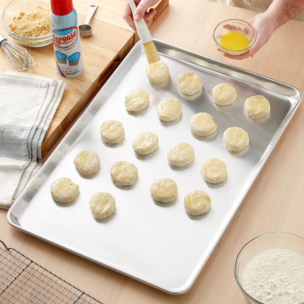 Khay nướng nhôm Baker's Lane full size loại dày viền lõi thép 16 gauge 46 x 66 cm - Thùng 12 cái