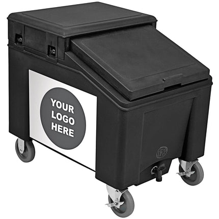 Thùng đá di động tùy chỉnh màu đen IRP 3100001 Ice Caddy 45 kg in đồ họa Ice Cold Beverage