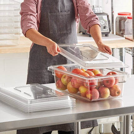 Hộp đựng thực phẩm nhựa polycarbonate trong suốt kèm nắp Cambro Camwear 46 x 30 x 15 cm - Bộ 6 cái