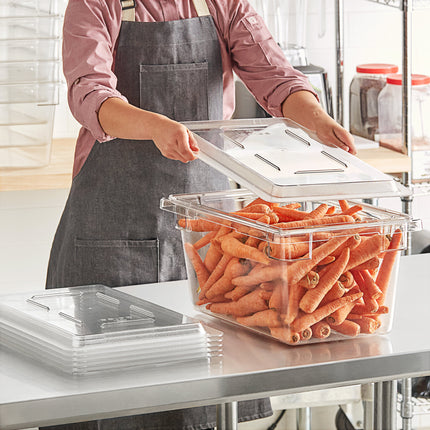 Hộp đựng thực phẩm nhựa polycarbonate trong suốt kèm nắp Cambro Camwear 46 x 30 x 23 cm - Bộ 6 cái