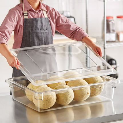 Nắp phẳng cho hộp đựng thực phẩm nhựa polycarbonate trong suốt Cambro Camwear 1826CCW135 66 x 46 cm