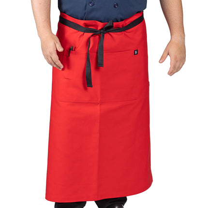 Tạp dề bistro canvas cotton màu đỏ Uncommon Chef 3120 83,8 x 78,7 cm