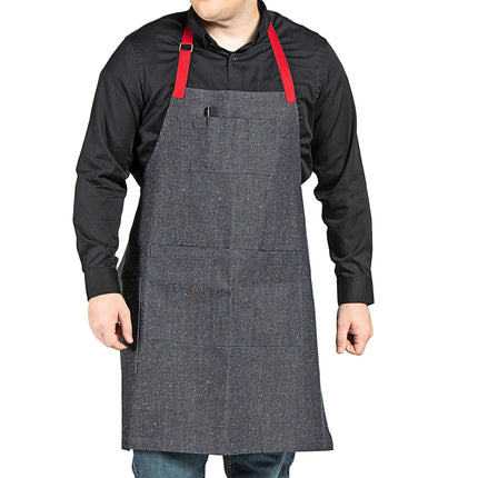 Tạp dề yếm denim cotton màu xanh dương Uncommon Chef 3121 86,4 x 78,7 cm