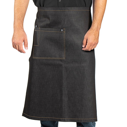 Tạp dề bistro denim cotton màu đen Uncommon Chef 3126 83,8 x 78,7 cm