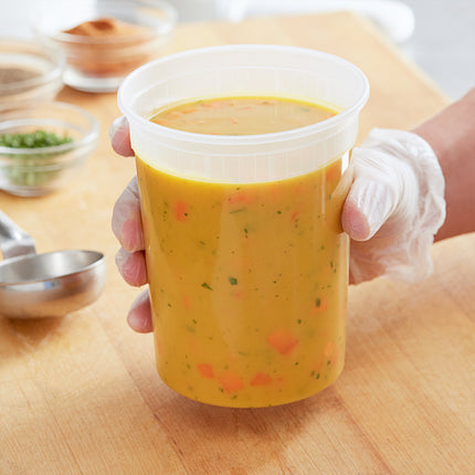 Hộp Đựng Thực Phẩm Nhựa Choice Heavy-Duty 32 oz Trong Mờ Dùng Được Lò Vi Sóng - Thùng 480 Cái
