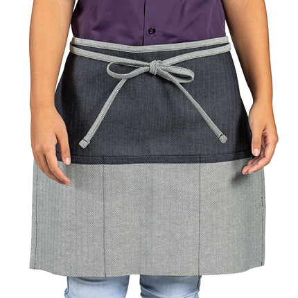 Tạp dề thắt lưng denim cotton hai tông màu màu xám Uncommon Chef 3129 45,7 x 55,9 cm
