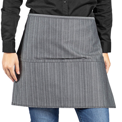 Tạp dề thắt lưng denim cotton màu xám Uncommon Chef 3130 45,7 x 57,1 cm