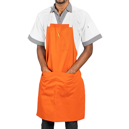 Tạp dề yếm poly-cotton màu cam Uncommon Chef 3127 86,4 x 58,4 cm