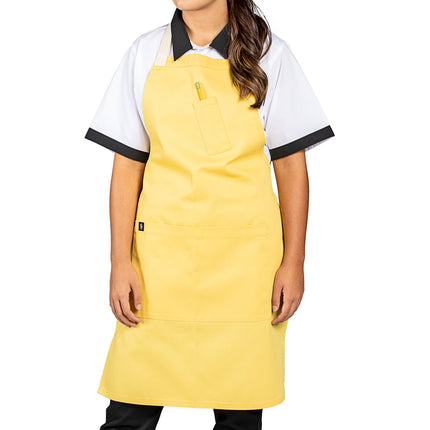 Tạp dề yếm poly-cotton màu vàng đồng Uncommon Chef 3127 86,4 x 58,4 cm