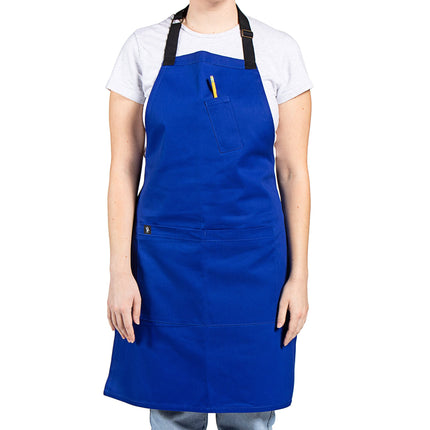 Tạp dề yếm poly-cotton màu xanh dương Uncommon Chef 3128 86,4 x 58,4 cm